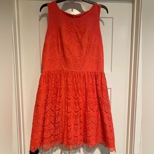 Coral, short, size 14 dress